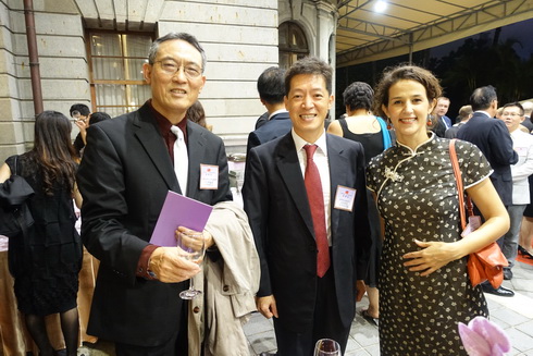 左起：劉辛民教授、洪啟修教授、費琳教授